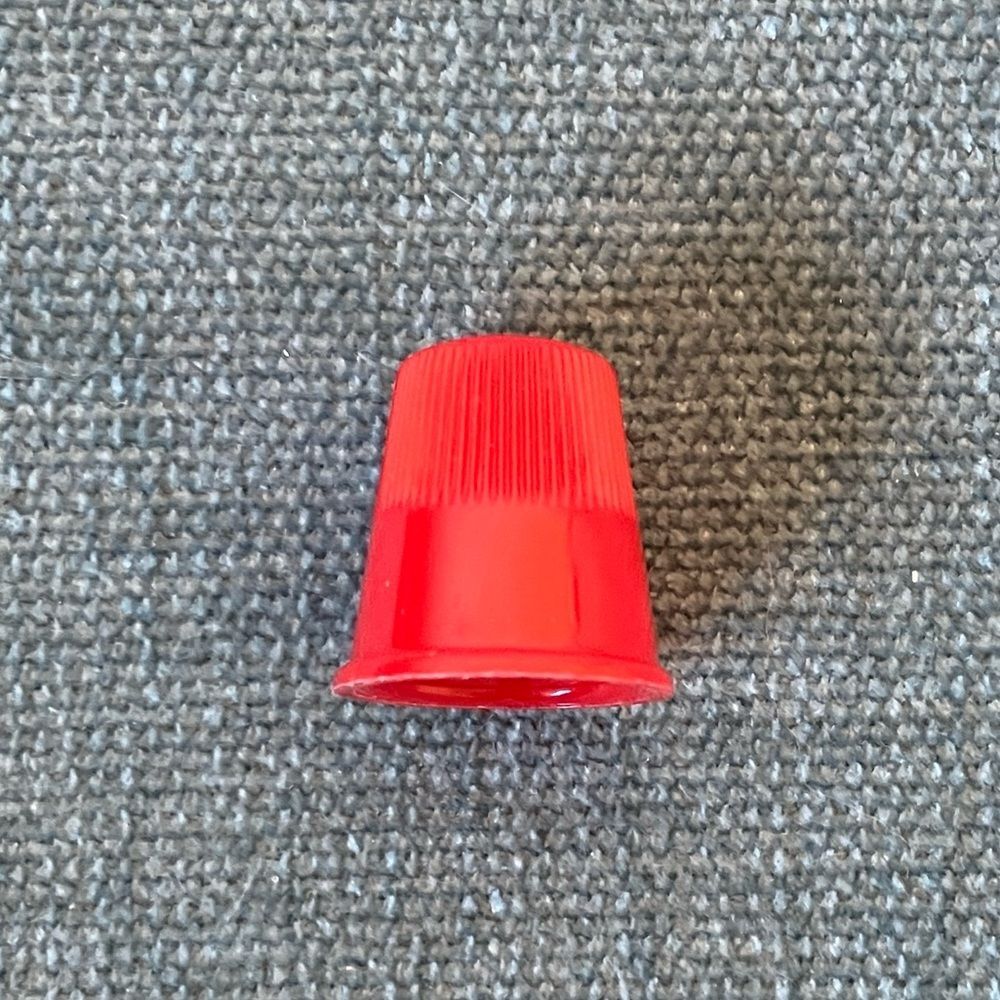 Red Plastic Thimble